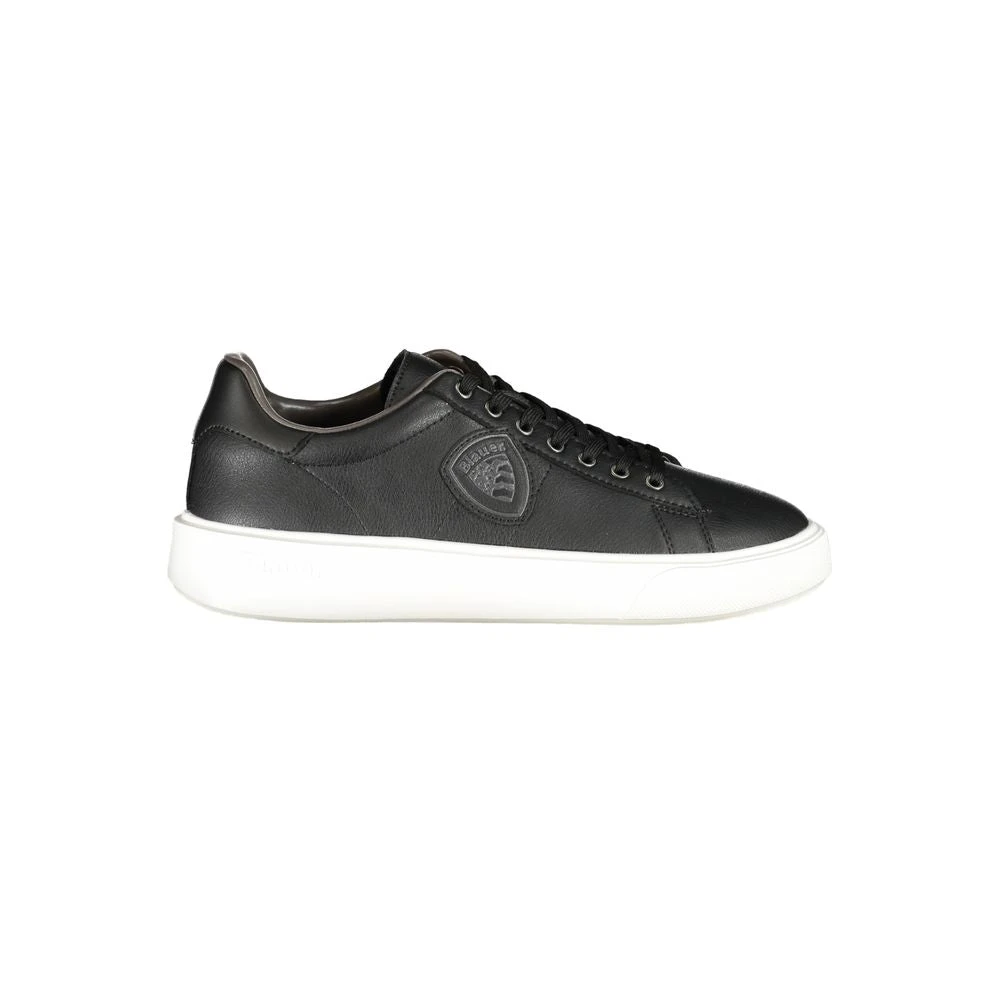 Blauer Men's Black Sneakers,, Leather Sneaker Size 7 Uk