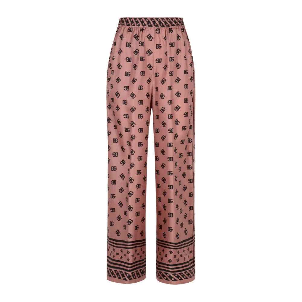 Dolce & Gabbana Zijden Satijnen Jacquard Pyjamabroek Multicolor Dames