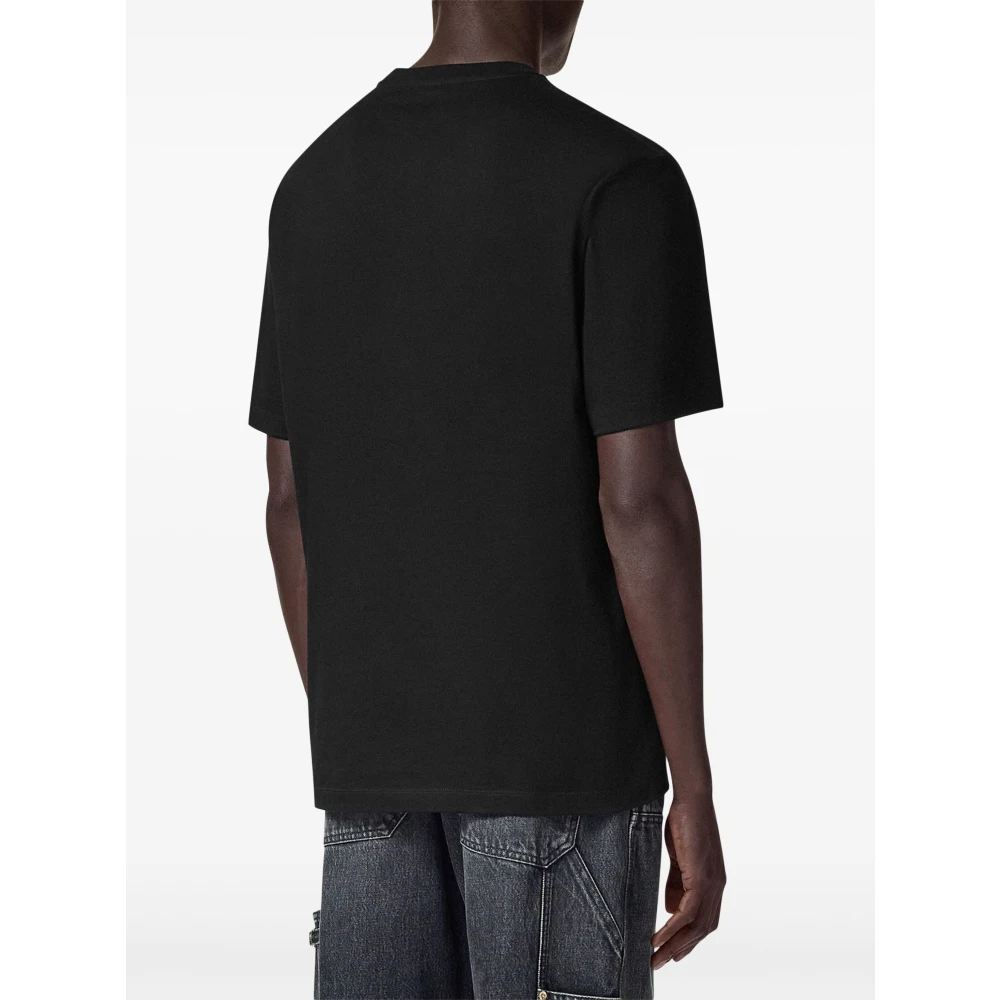 Versace Zwart Logo Ketting Print T-shirts Polos Black Heren