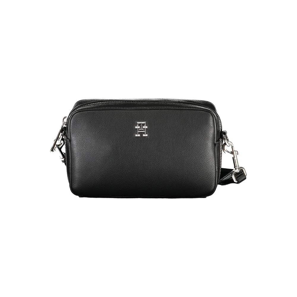 Tommy Hilfiger Zwarte Polyester Handtas met Verstelbare Band Black Dames
