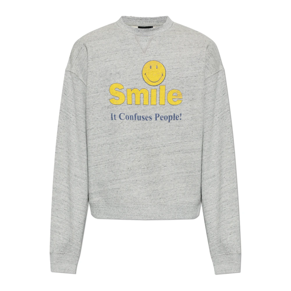Dsquared2 Gray Sweatshirt With Print - Male - Sweatshirts - M - Sweatshirts & Hoodies