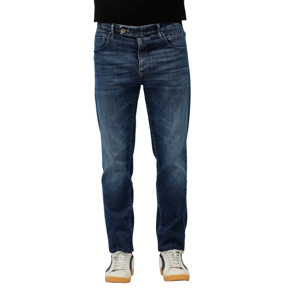 Incotex Op maat gemaakte Regular Jeans Blue Heren