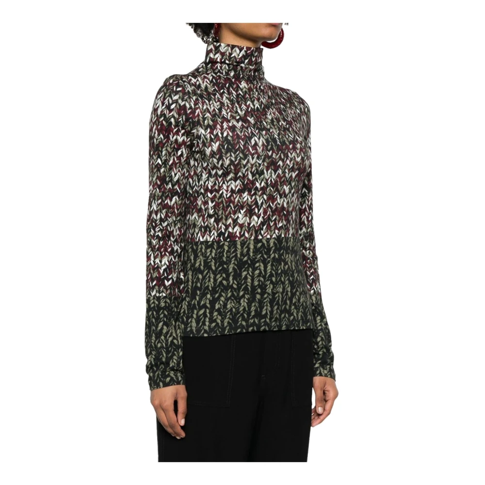Loewe Katoenen T-shirt met lange mouwen en Anagram Motif Multicolor Dames