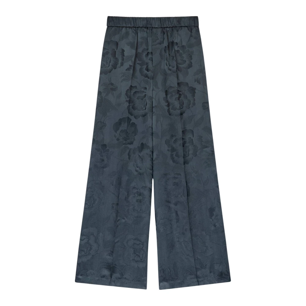 Kenzo Peonies Jacquard Broek Zwart Black Dames