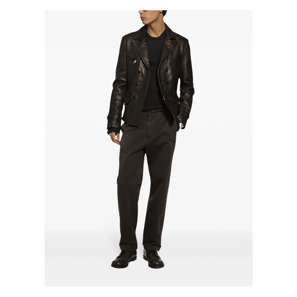 Dolce & Gabbana Melange Grijs Ronde Hals Sweater Gray Heren