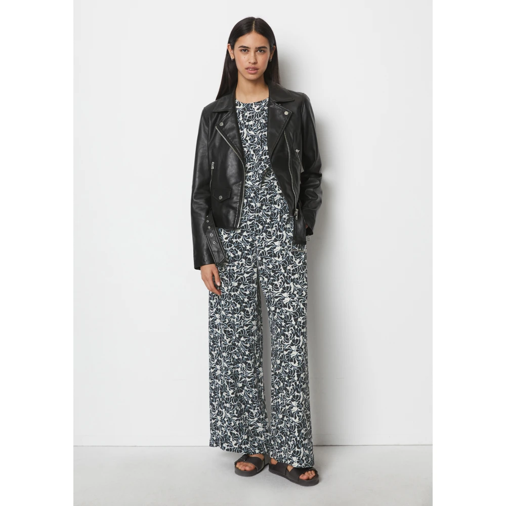Marc O'Polo Biker leren jas regular Black Dames