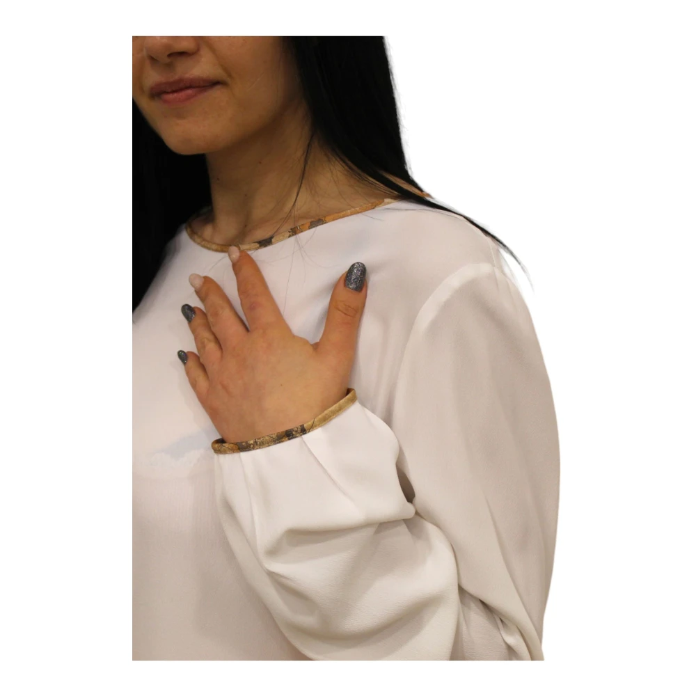 Alviero Martini 1a Classe Lange Mouw Blouse Beige Dames