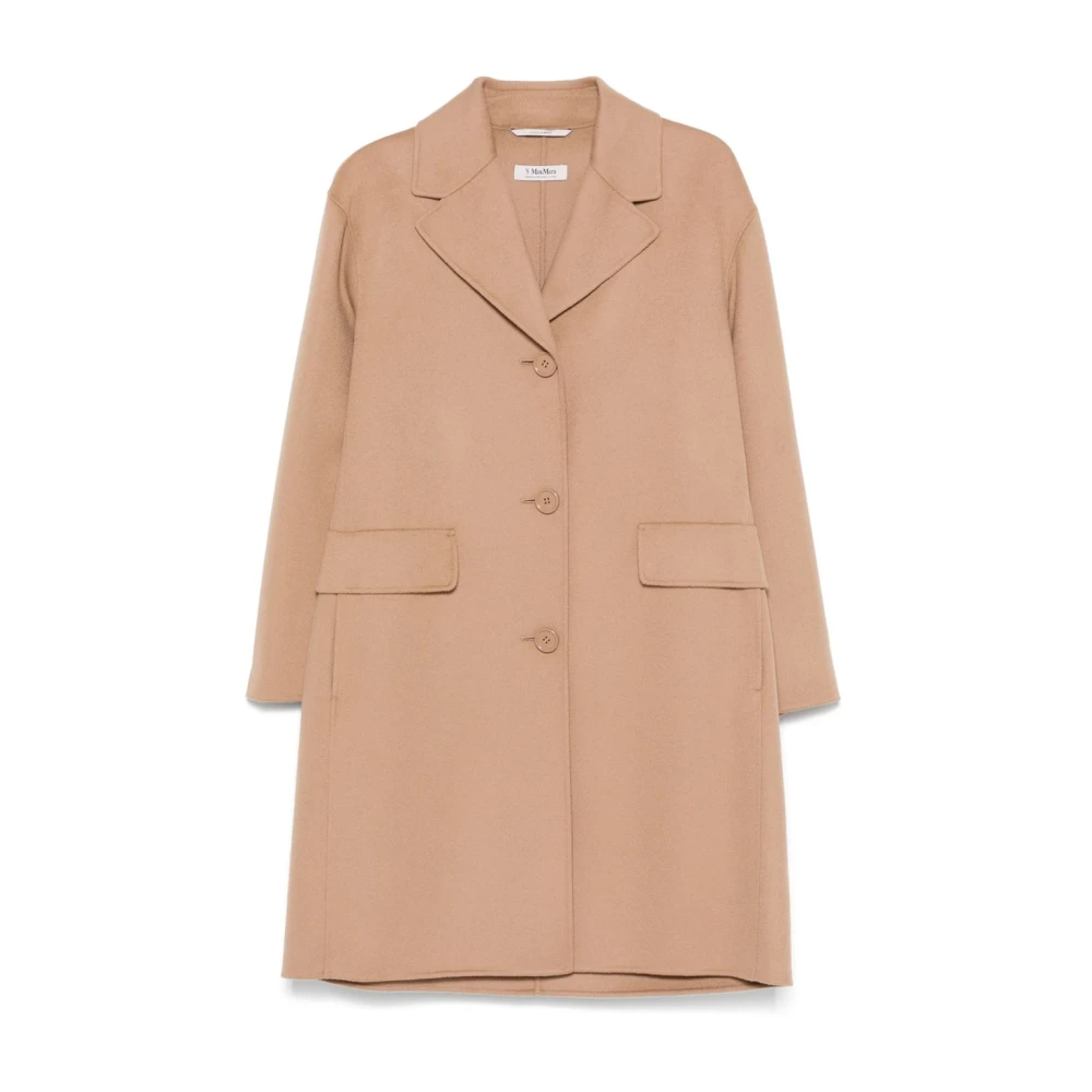 Max Mara Women's Brown Single-Breasted Coat - Single-Breasted Coats - Xs - Coats