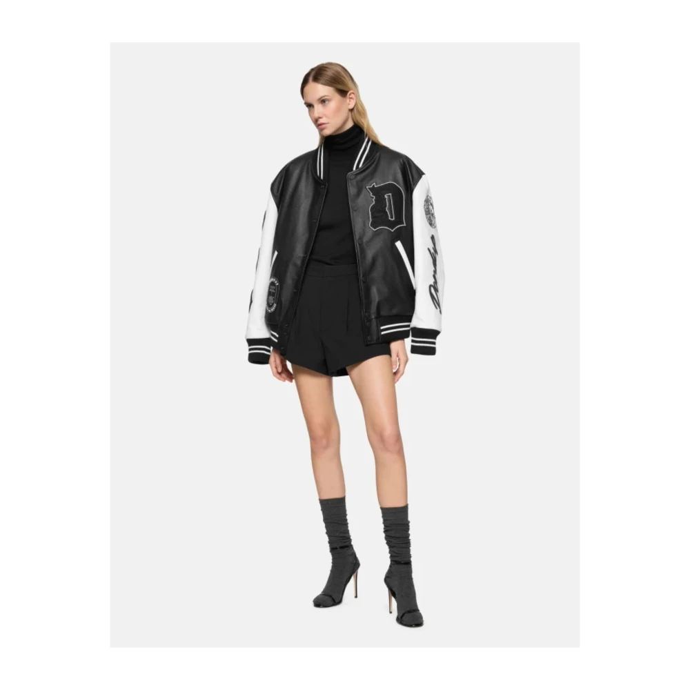 Dondup Reguliere Sandy wollen shorts Black Dames