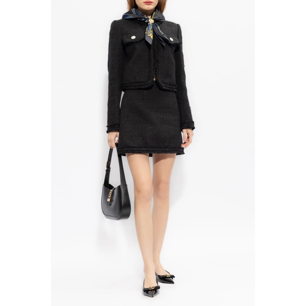 Versace Tweed blazer Black Dames