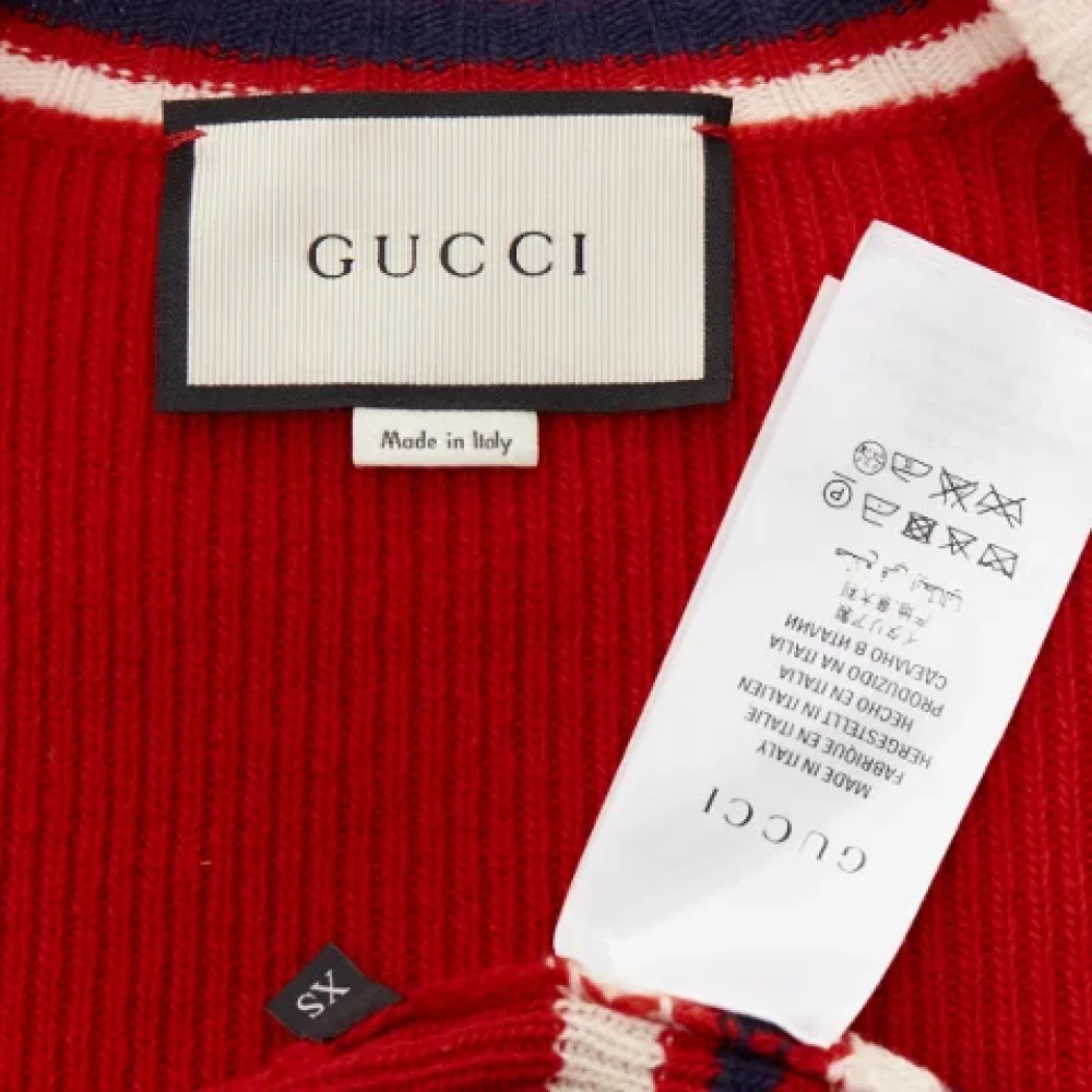 Gucci Vintage Pre-owned Wool tops Red Dames