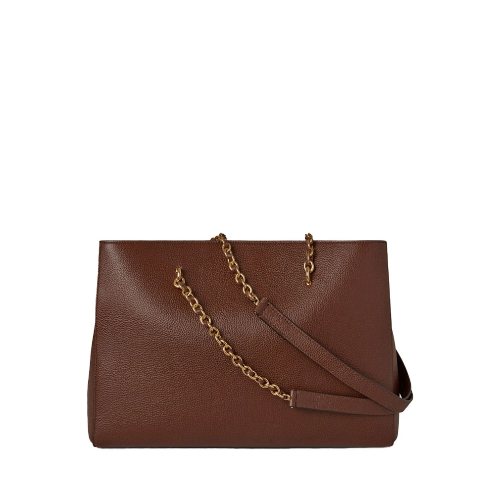 Mulberry Ketting Tote Twee Toon Klassiek Graan Brown Dames