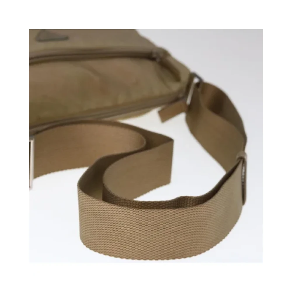 Prada Vintage Pre-owned Nylon prada-bags Beige Dames