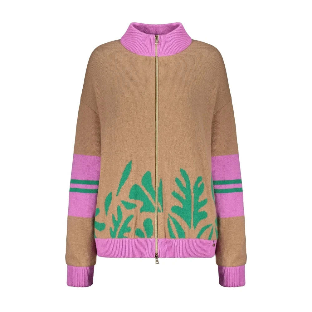 Herno Multicolor Cashmere Cardigan - Female - Cashmere Knitwear - Xl - Knitwear