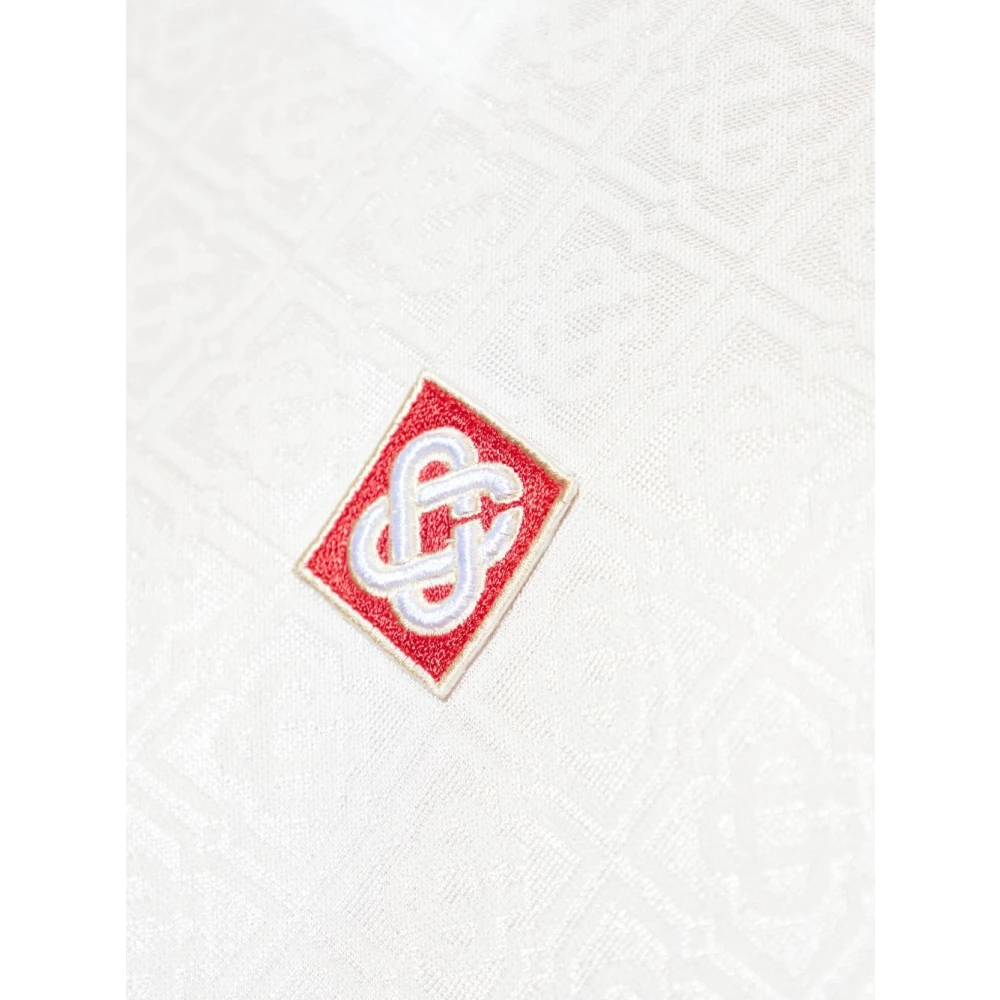 Casablanca Monogram Voetbalshirt Wit White Heren