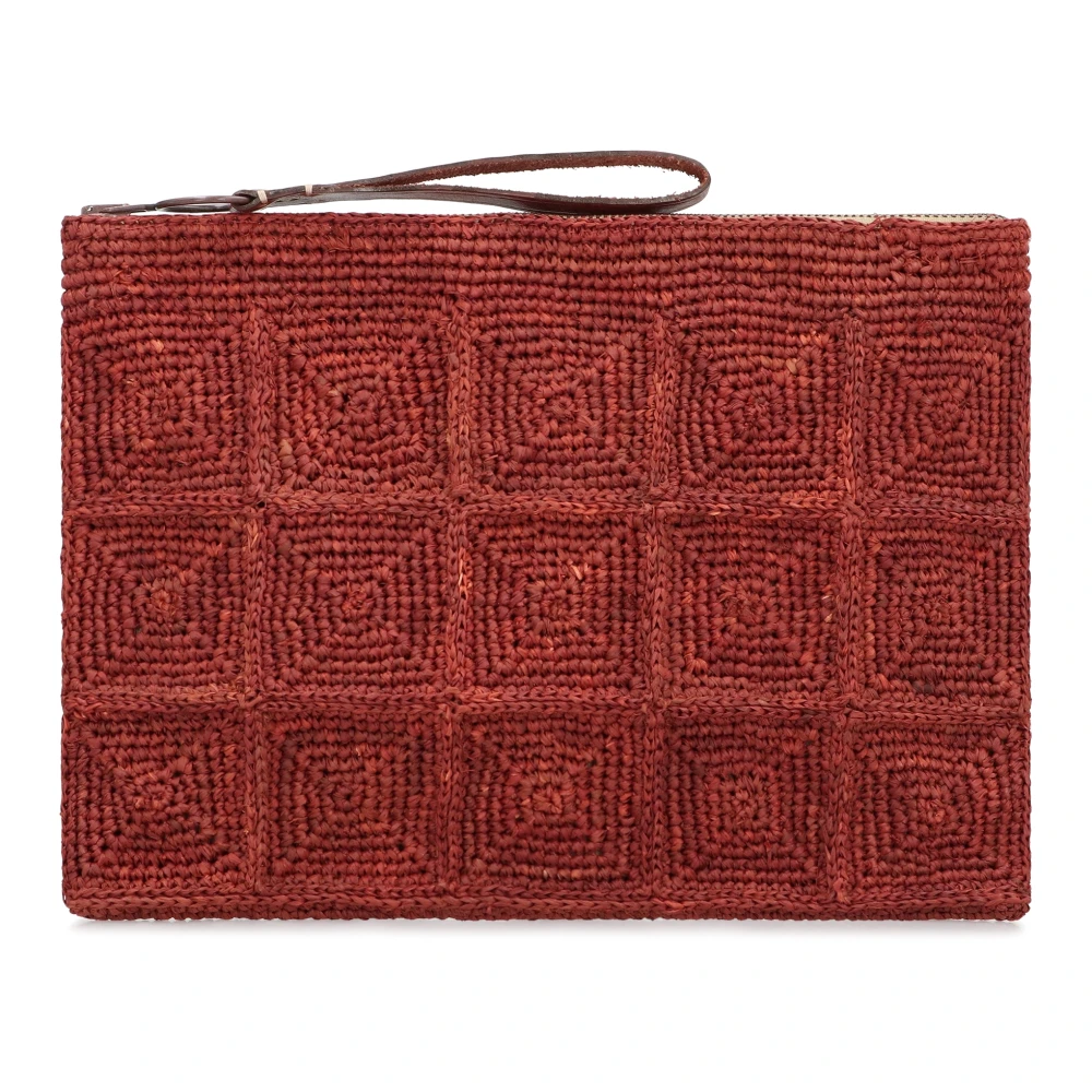 Ibeliv Tanala raffia clutch Brown Dames