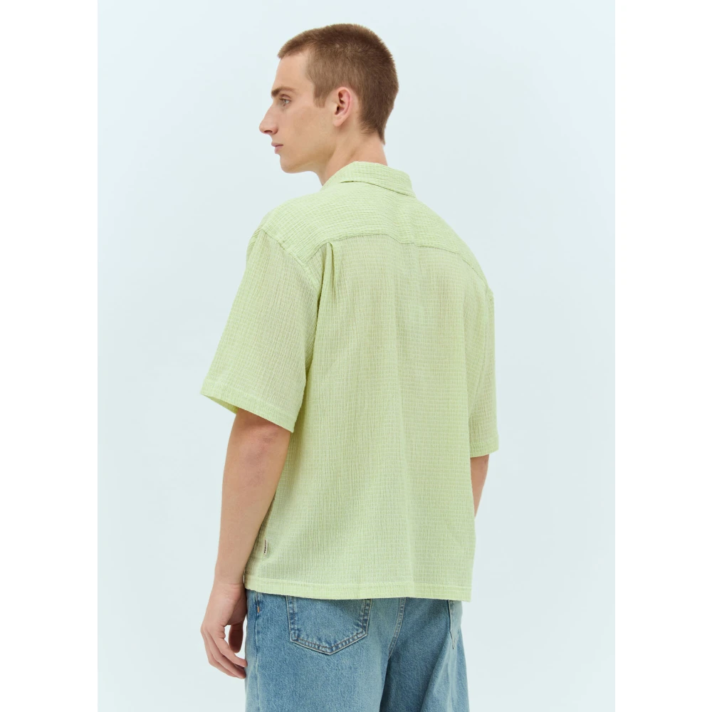 Stüssy Gekreukte Shirt met Textuur Green Heren