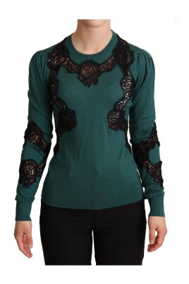 pull-vert-a-bordure-en-dentelle