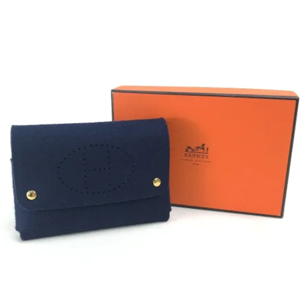 Hermès Vintage Pre-owned Leather home-office Blue Dames