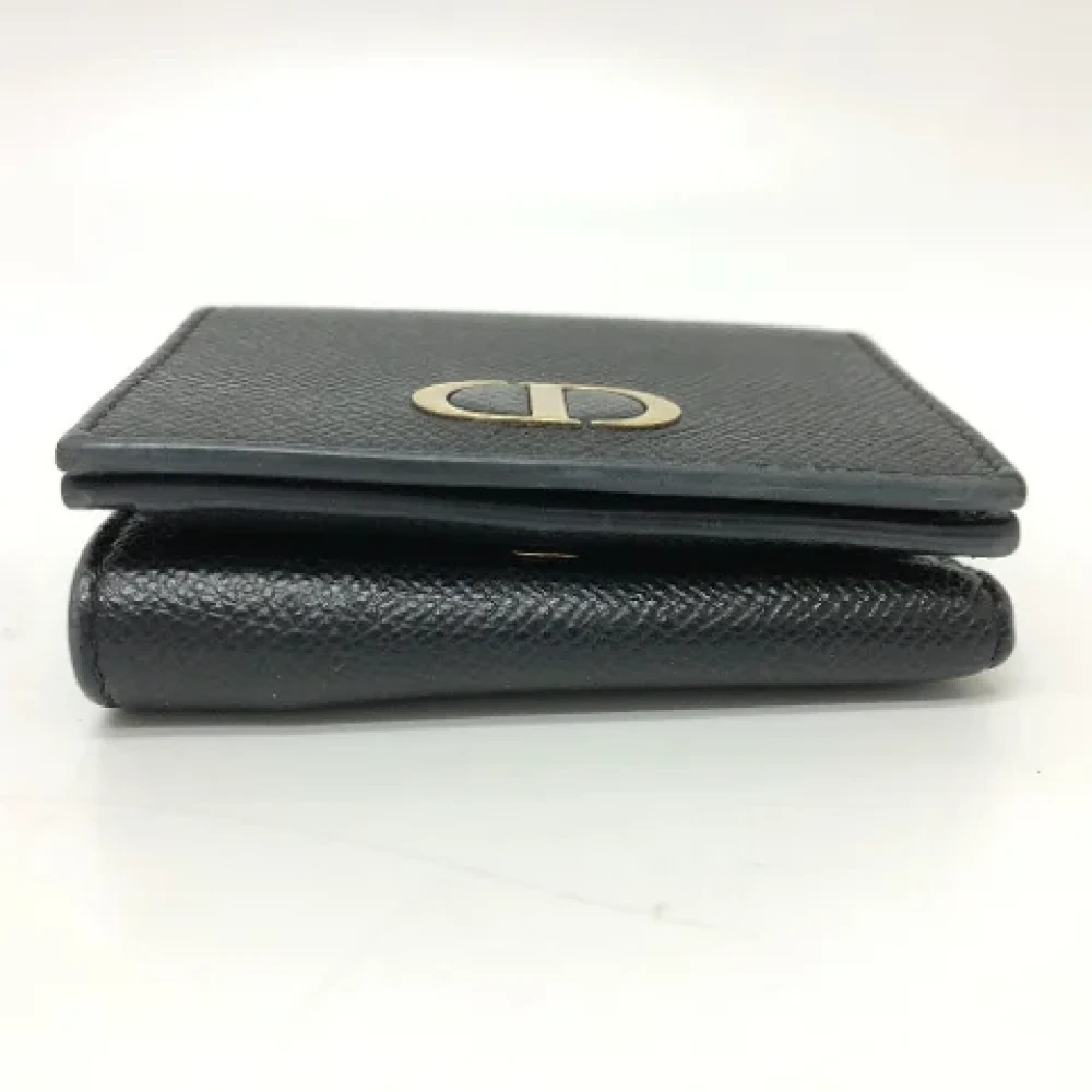 Dior Vintage Pre-owned Leather wallets Black Dames