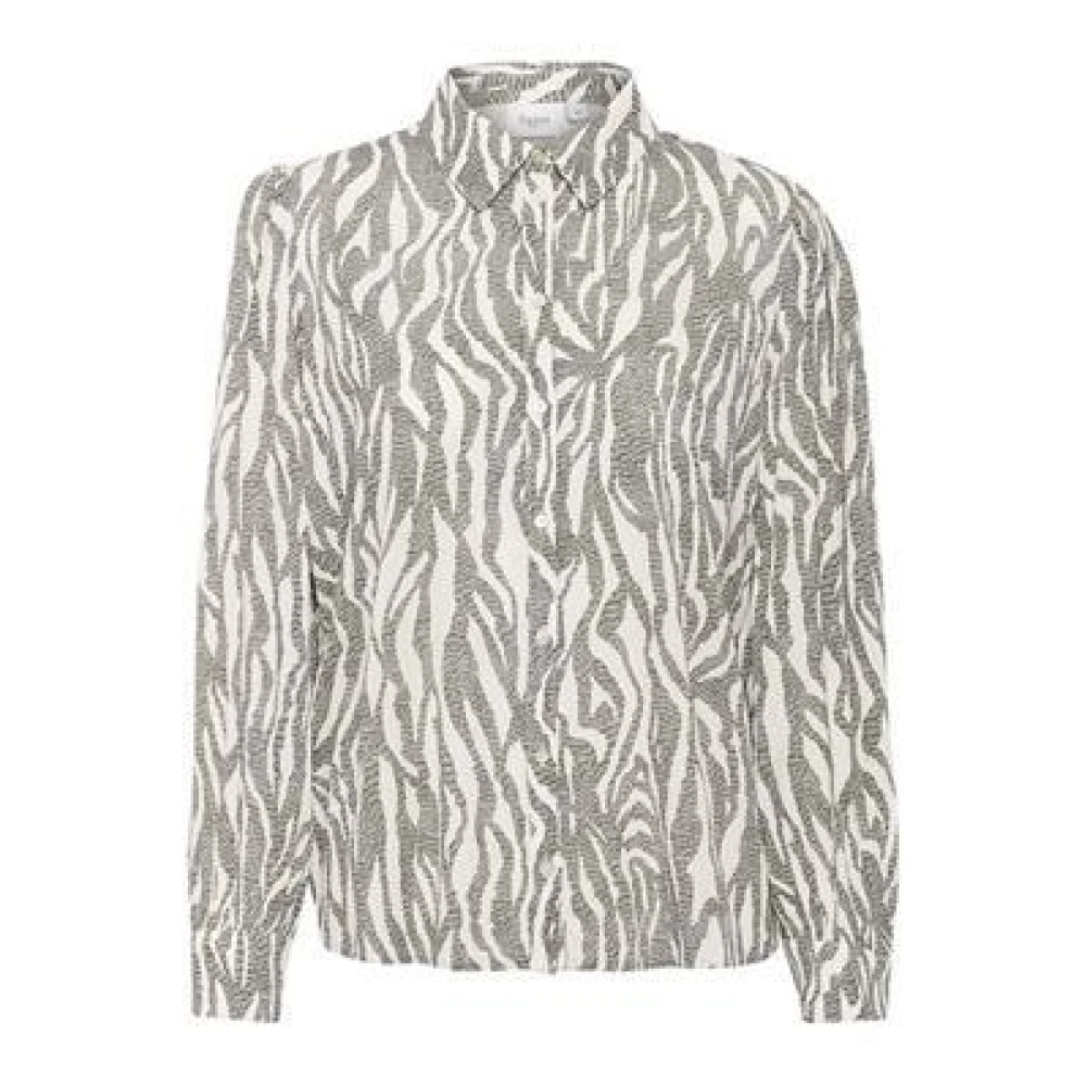 Saint Tropez Zwart Zebra Grafische Blouse Multicolor Dames