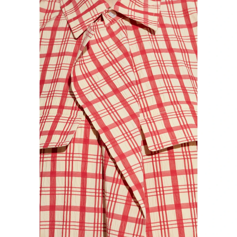 Bottega Veneta Top met ruitpatroon Red Dames