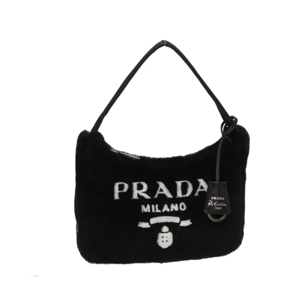 Prada Vintage Pre-owned Fur handbags Black Dames
