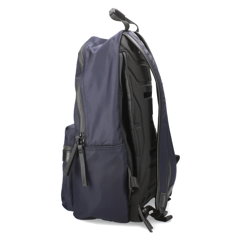 Premiata Zwarte rugzak met leren details Blue Heren