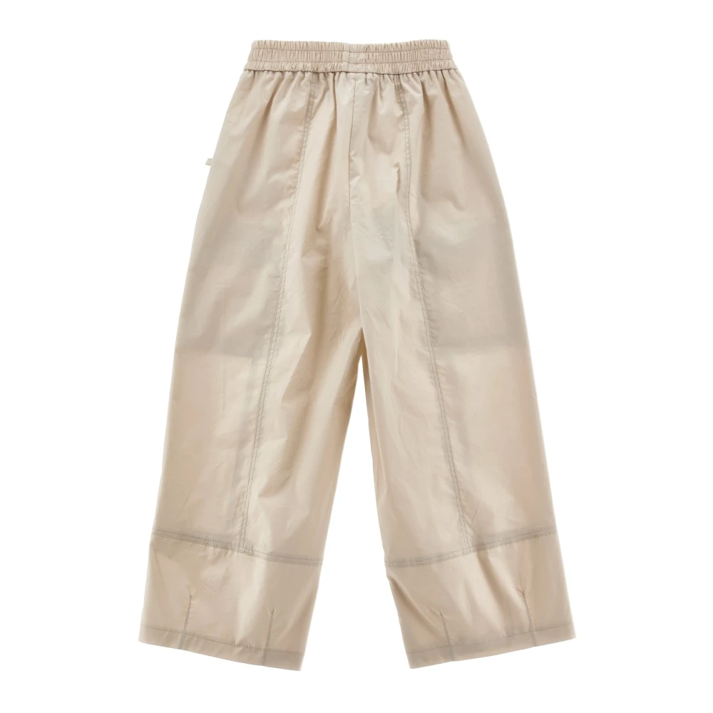 Monnalisa Girls Beige Cotton Trousers - Trousers - 12 Y - Kids