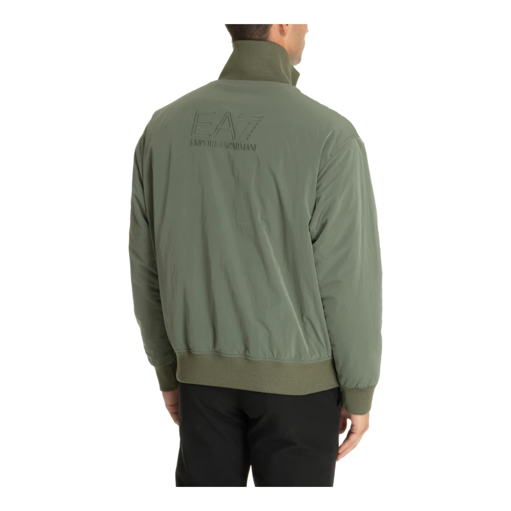 Emporio Armani EA7 Ritssluiting Effen Logo Zakken Jas Green Heren