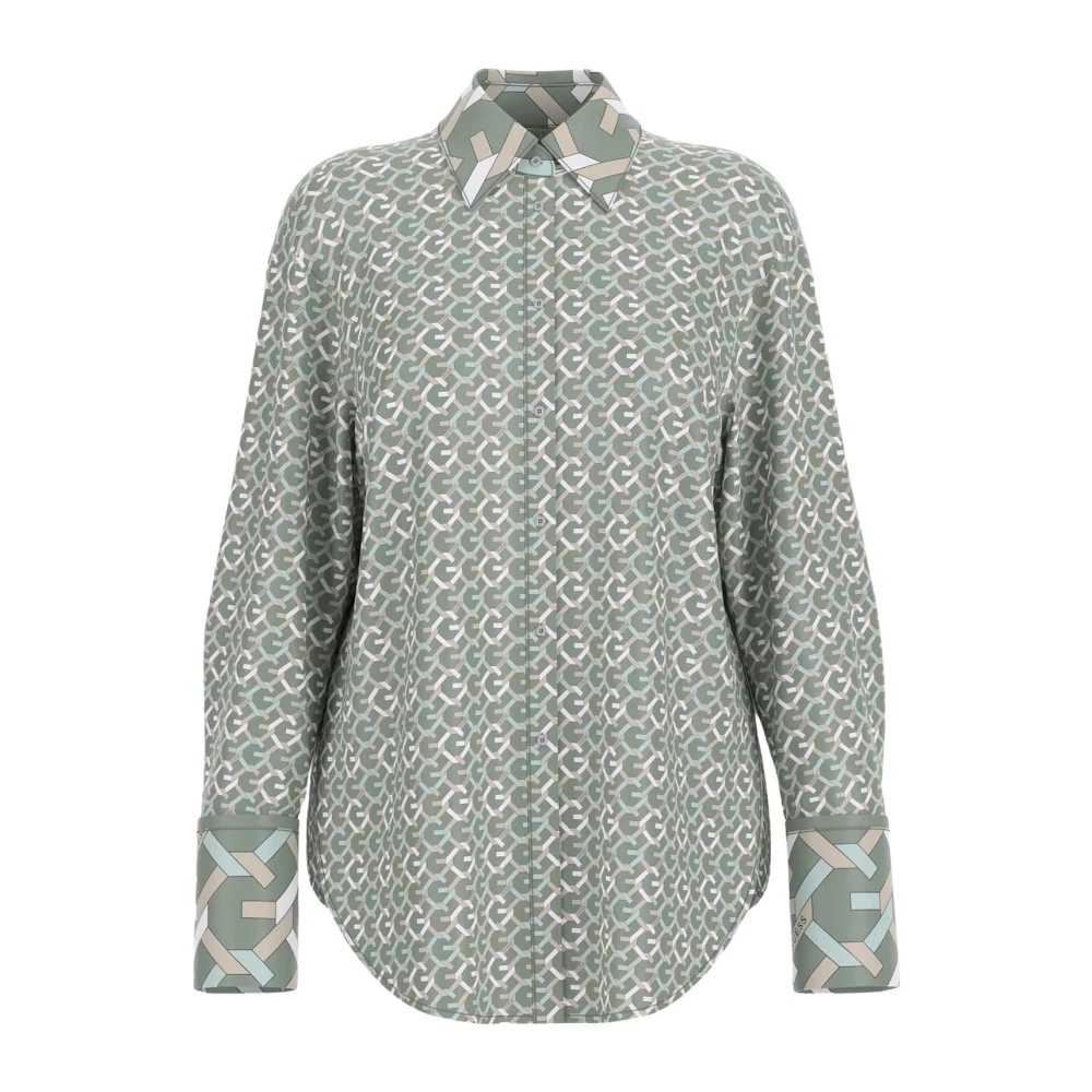 Guess Groene Casual Overhemden voor Mannen Green Dames