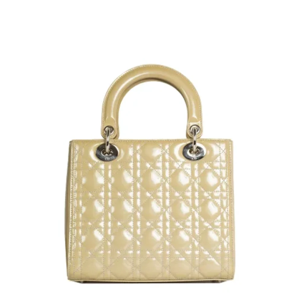 Dior Vintage Pre-owned Leather dior-bags Beige Dames