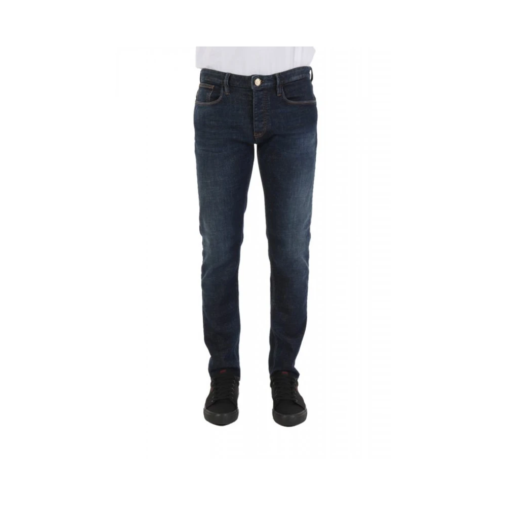 Emporio Armani Men's Blue J75 Slim-Fit Jeans