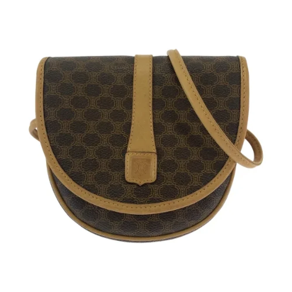 Celine Vintage Pre-owned Canvas crossbody-bags Brown Dames
