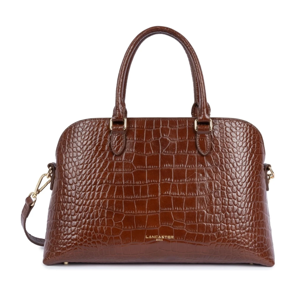 Lancaster Brown Handbags, Female, One Size, Half Moon Zippered Bag Exo