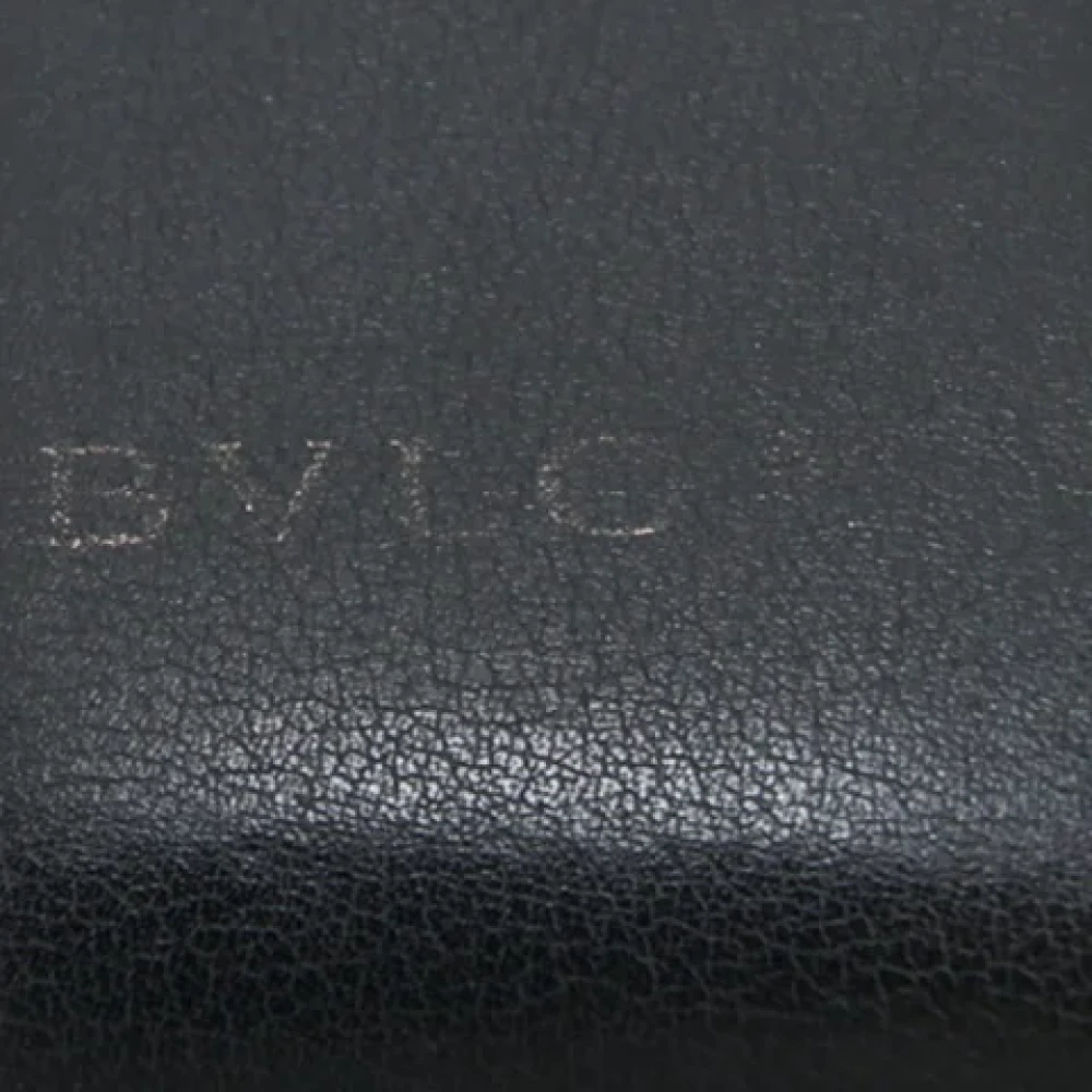 Bvlgari Vintage Pre-owned Leather wallets Black Dames