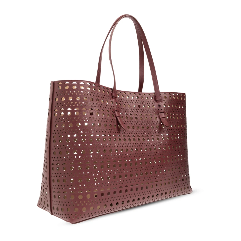 Alaïa Mina 44 Shopper Bag Red Dames