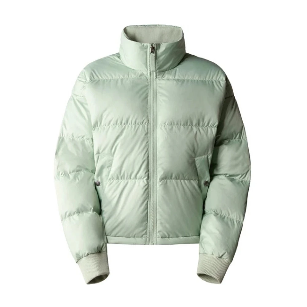The North Face Stijlvolle Pufferjas Groen Lichtgewicht Green Dames