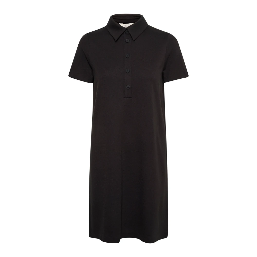 Part Two Black Short Dresses, Female, 2XL, Shirt Dress With Short Sleeves