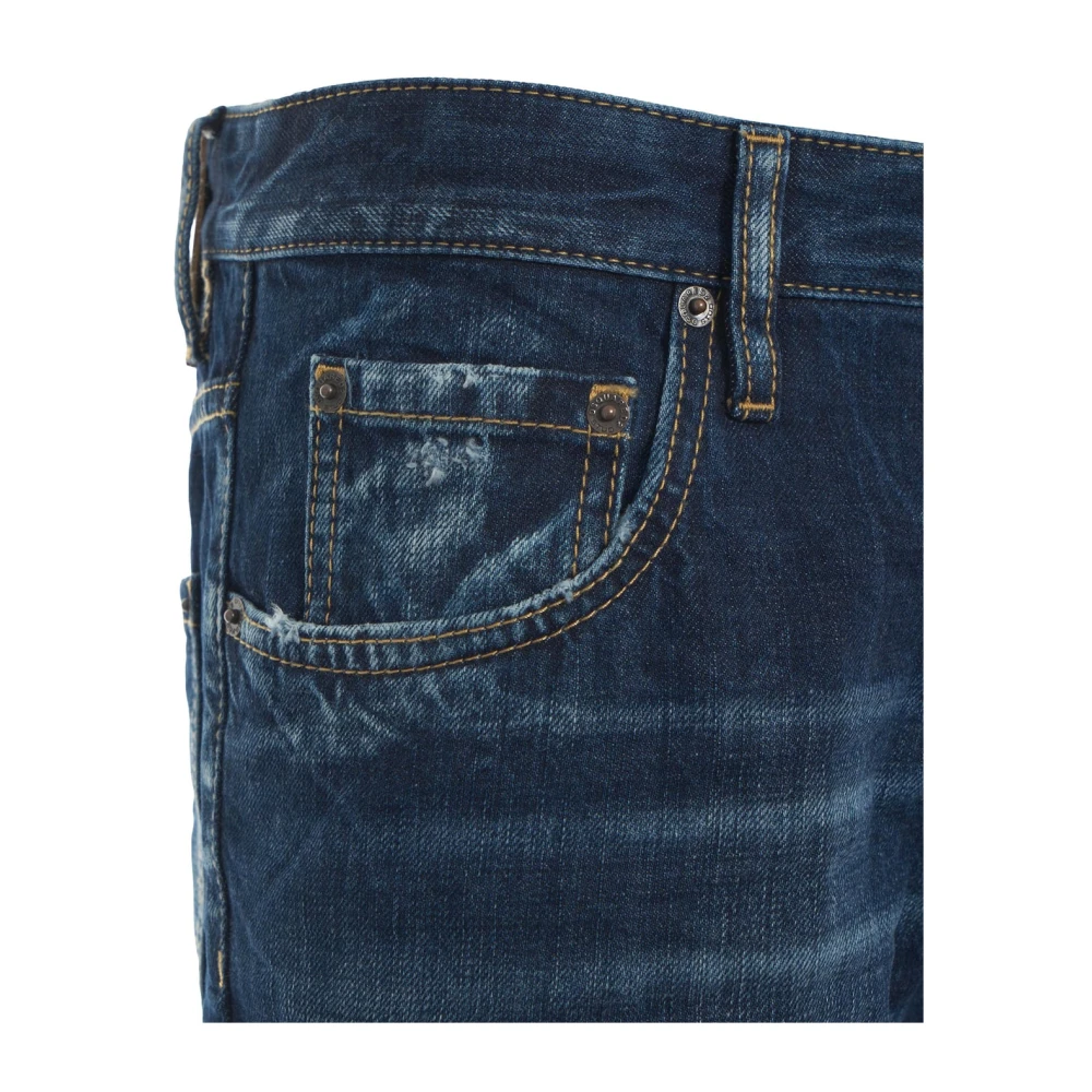 Dsquared2 Blauwe Losse Be Cool Be Nice Jeans Blue Heren