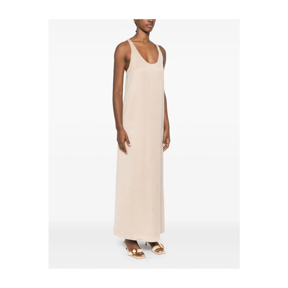 Alysi Beige Mouwloze Racerback Jurk Beige Dames