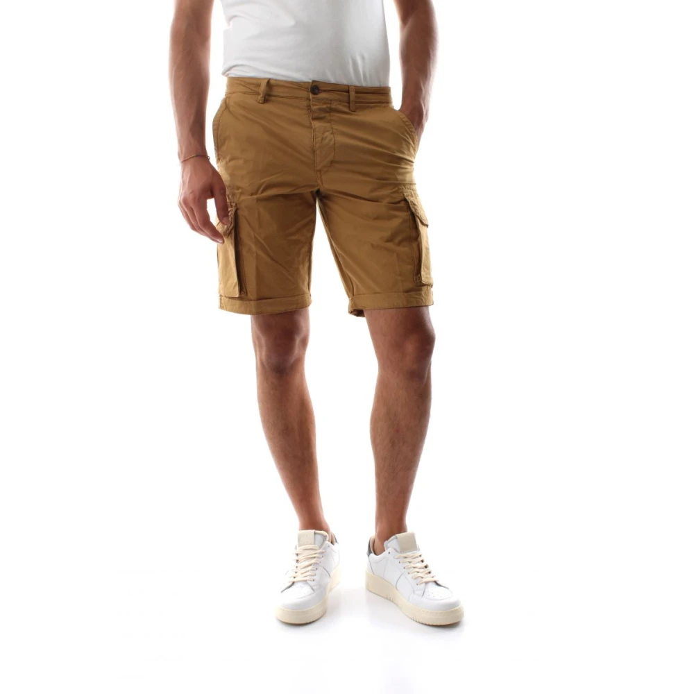 40Weft Herr Brun Shorts S, Bomull, Bermuda Cargo Shorts