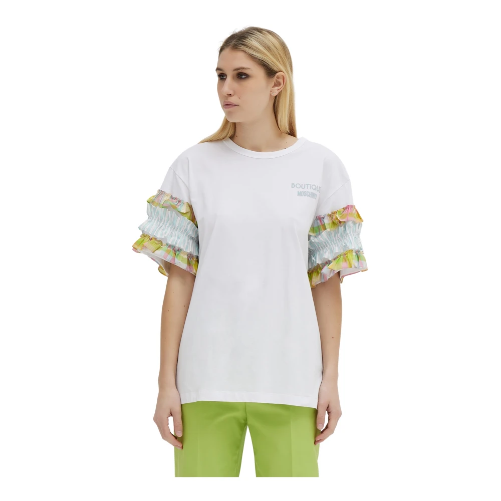 Moschino Katoenen T-shirt met Rouges White Dames