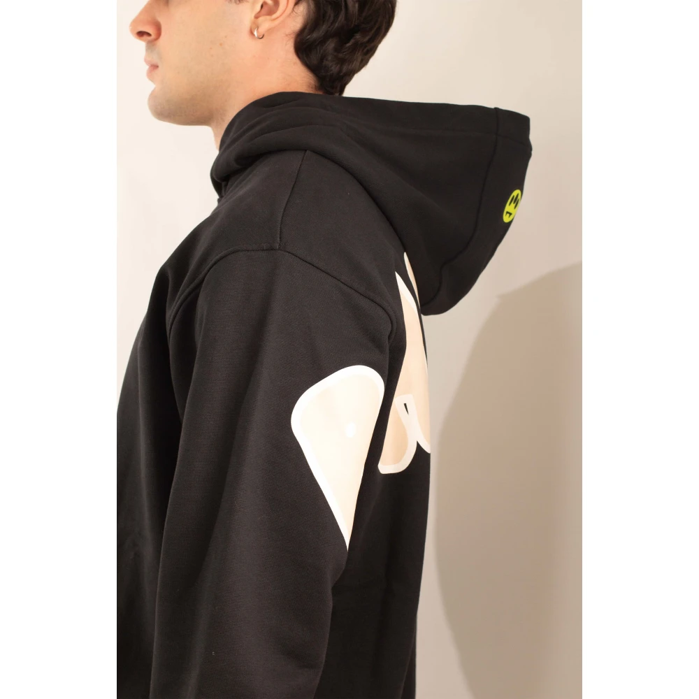 Barrow Achterlogo hoodie klassieke stijl Black Heren