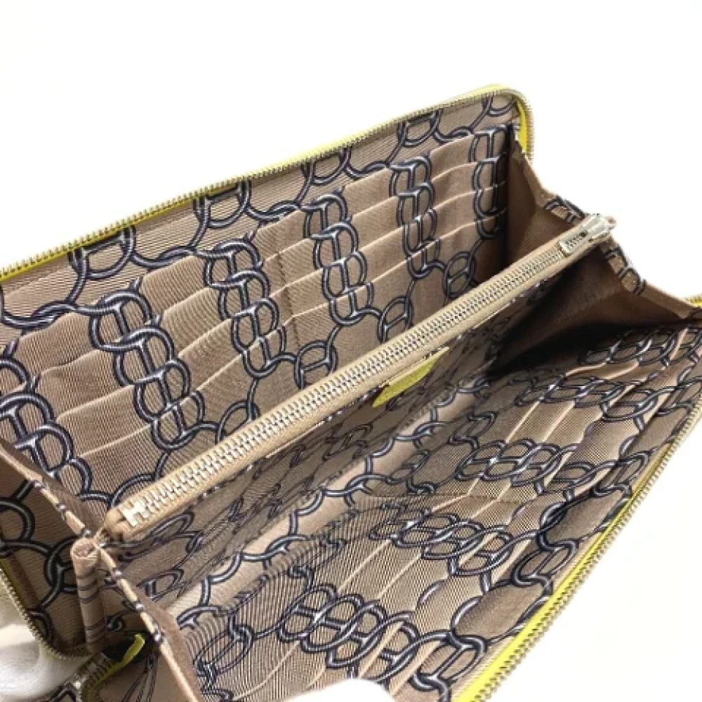 Hermès Vintage Pre-owned Leather wallets Yellow Dames