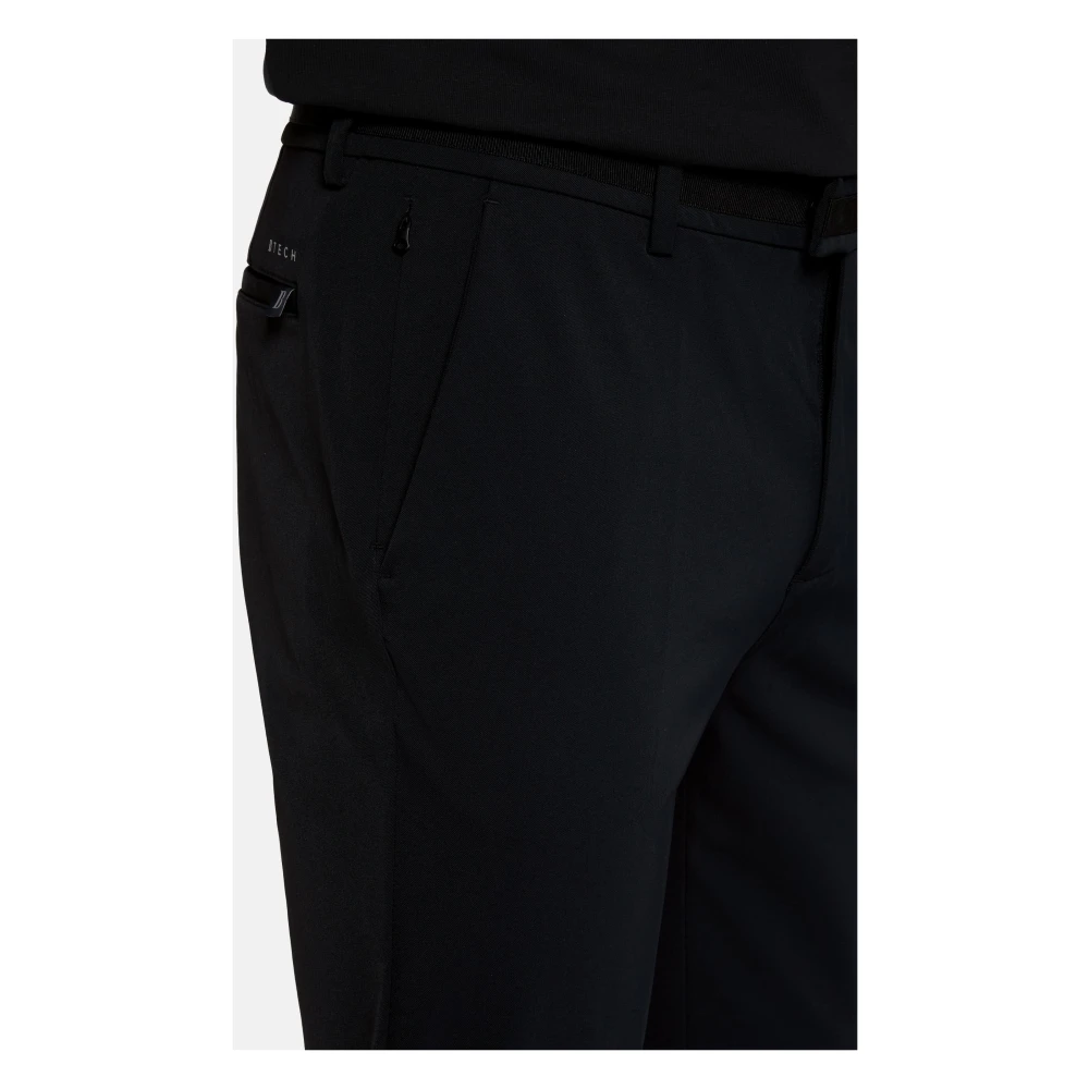 Boggi Milano B Tech B-Tech Stretch Nylon Broek Black Heren