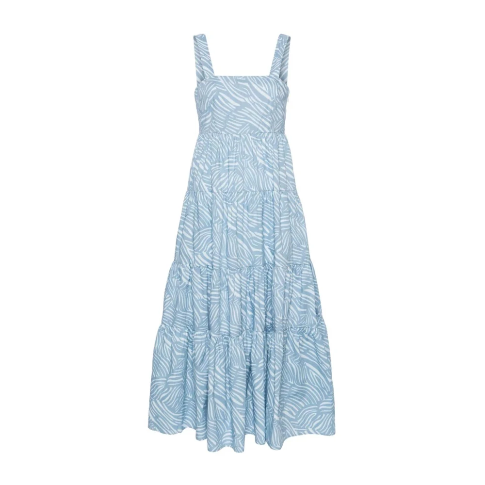 Michael Kors Zebra Midi Jurk Blue Dames