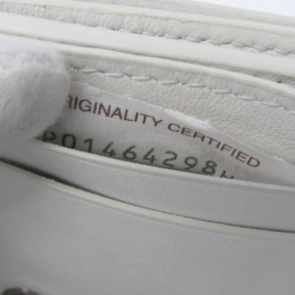 Bottega Veneta Vintage Tweedehands Wit Leren Bottega Veneta Portemonnee White Dames