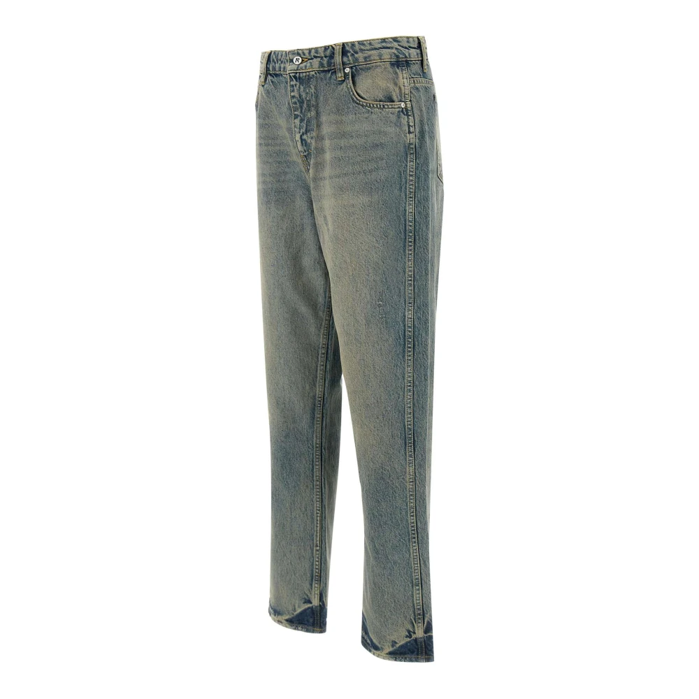 Represent Blauwe Katoenen Denim Straight Fit Jeans Blue Heren