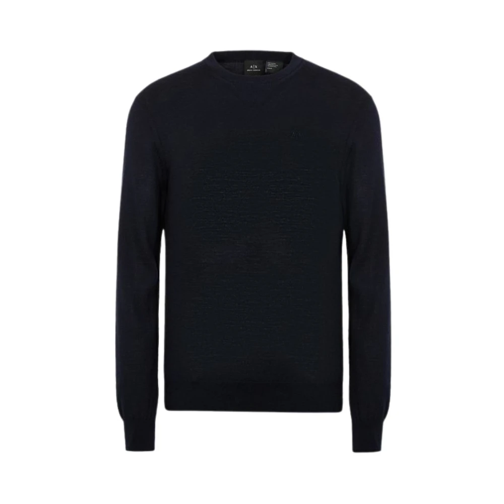 Armani Exchange Men's Blue Crewneck Jumper